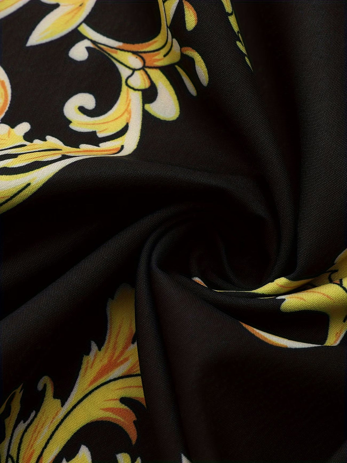 Tribal Print Lapel Button-Front Dress