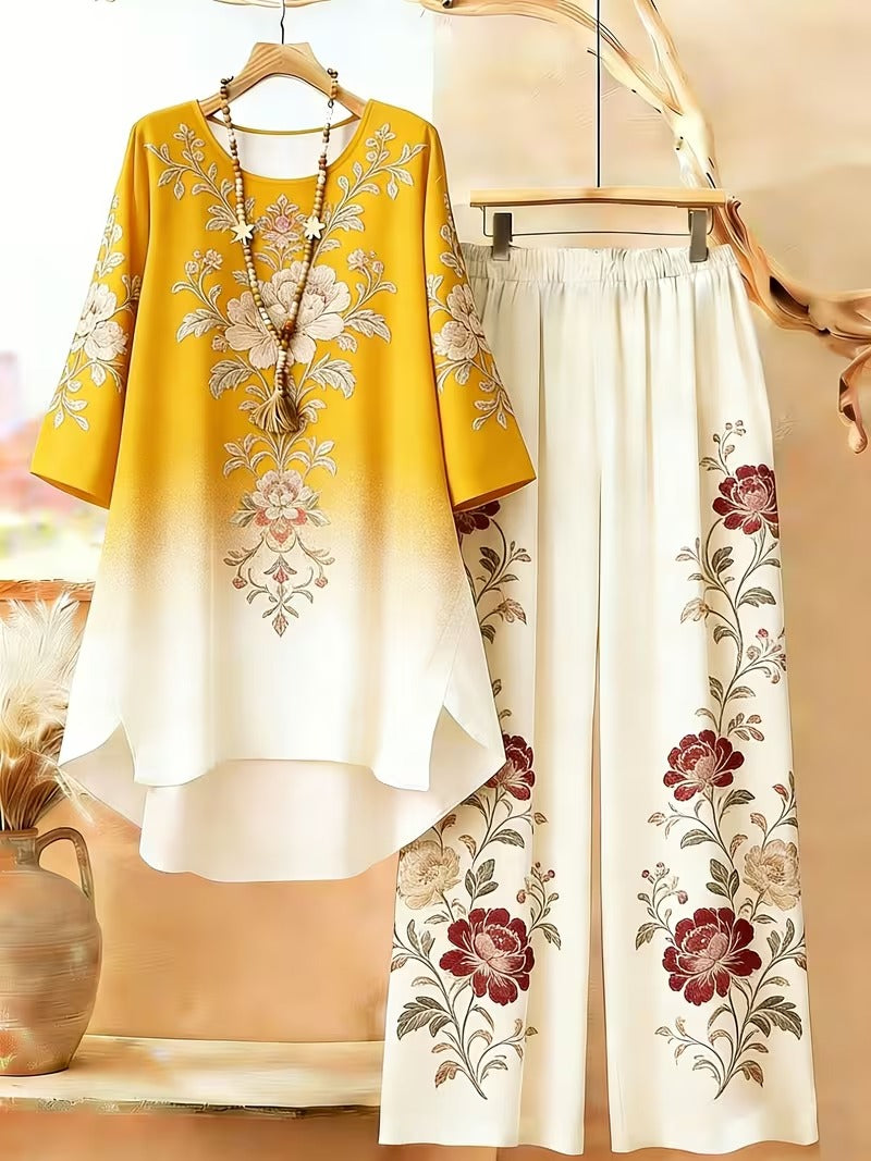 Retro Geometric Plus Size Co-Ord Set