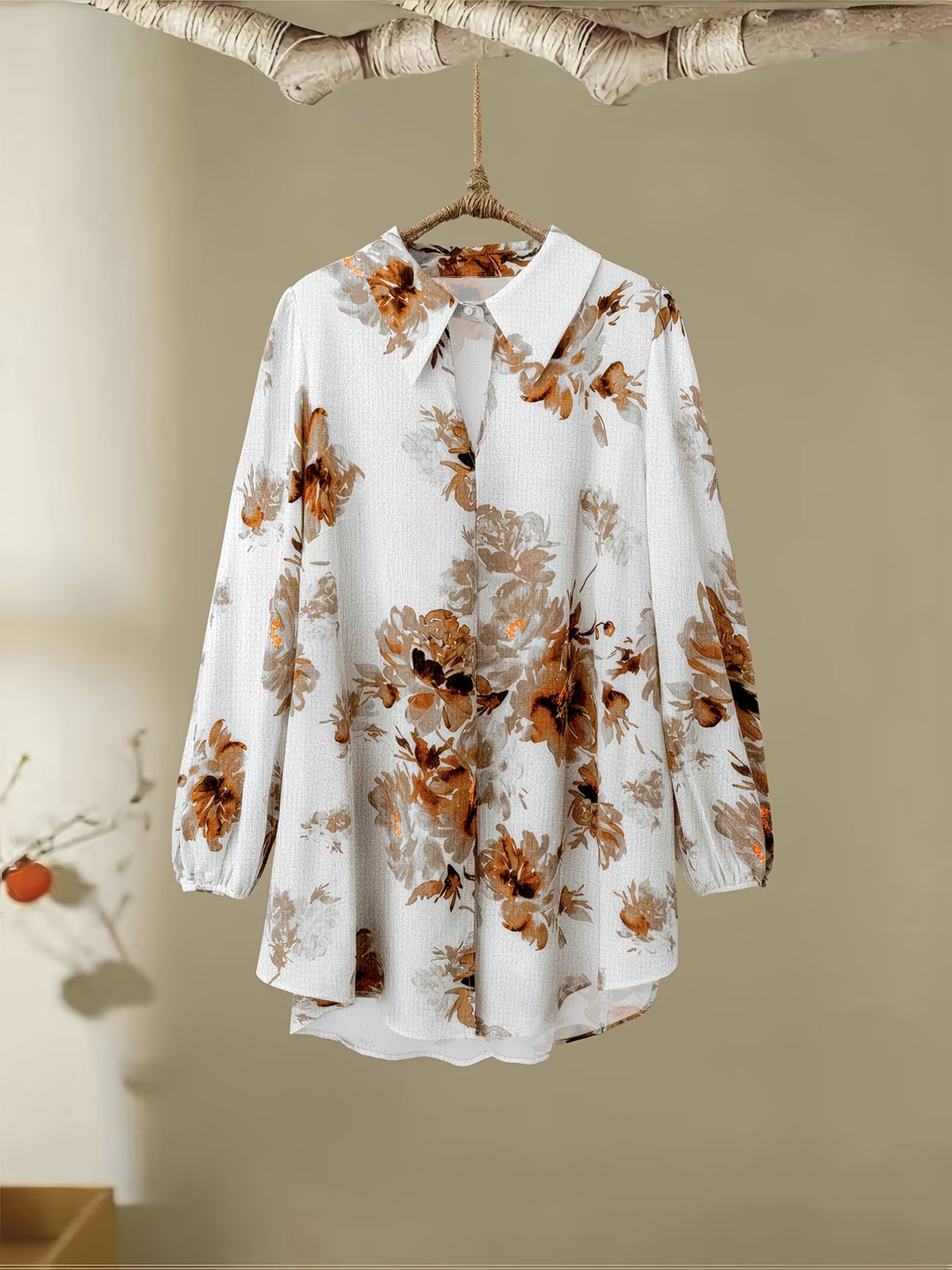 Women’s Floral Color-Block Blouse & Relaxed Trousers Co-Ord Set
