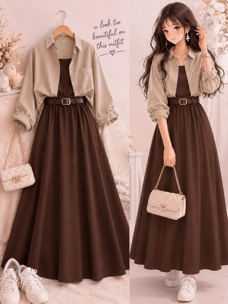Women’s Stylish Layered A-Line Dress