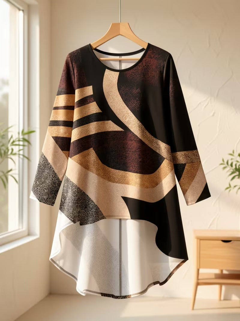 Women's Plus Size Geometric Set