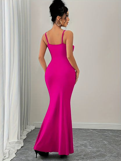Women's Elegant 3D Floral Statement Maxi Dress