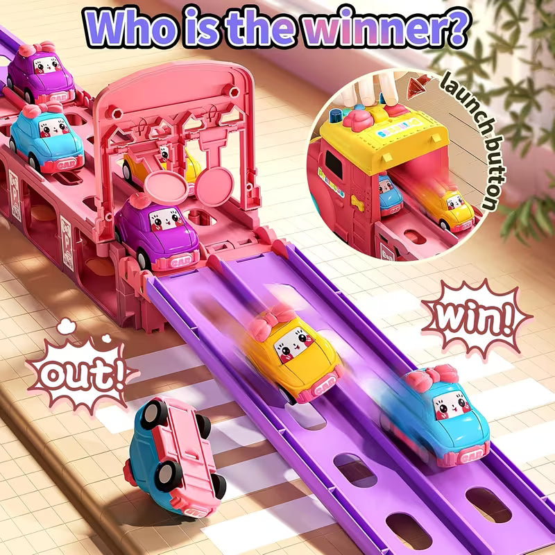 DAYSTransport Truck Toy with Launch Track & 6 Cars 🚛🏎️