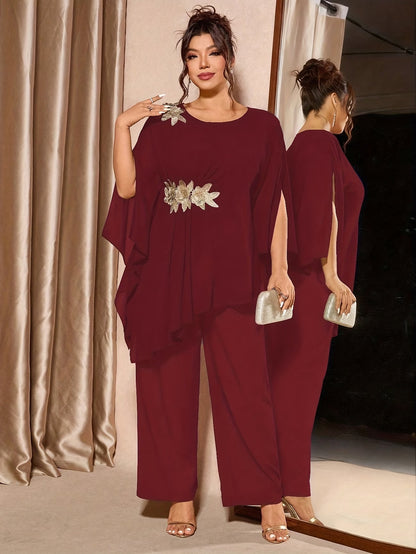 Elegant Floral Asymmetrical Co-Ord Set