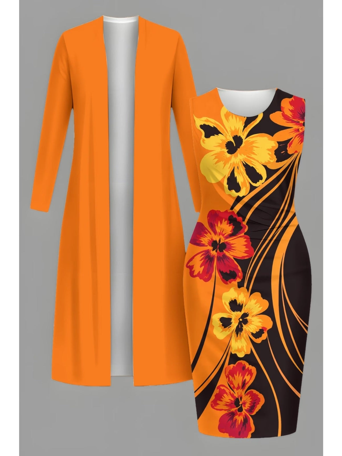 Retro Round Neck Mid-Sleeve Top & Casual Pants Outfit for Women