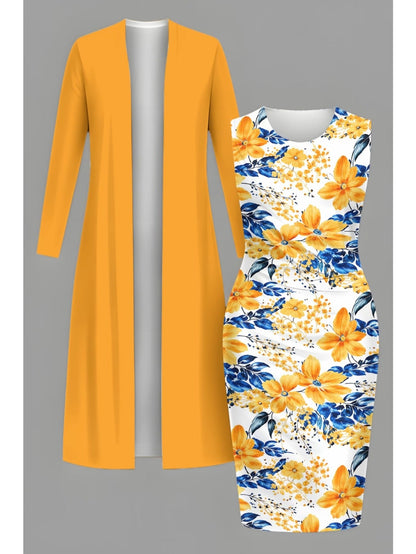 Retro Round Neck Mid-Sleeve Top & Casual Pants Outfit for Women
