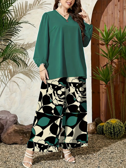 Floral Breeze Wide-Leg Set