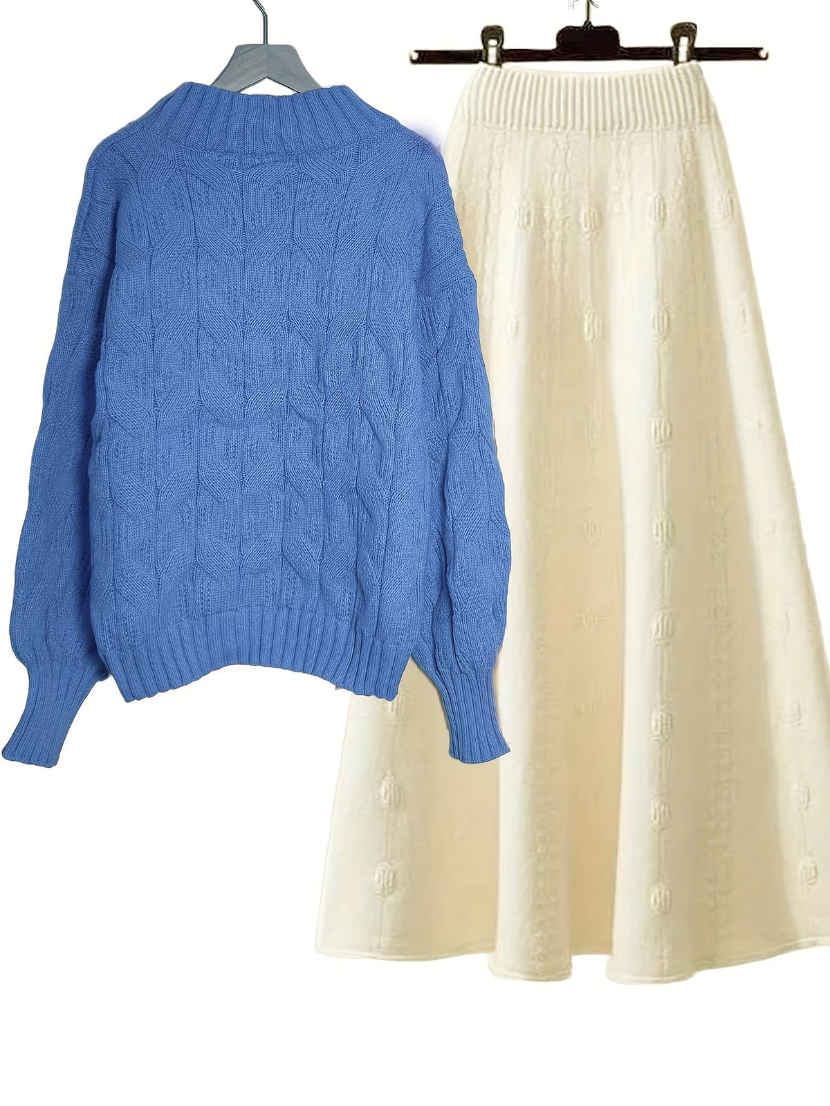 Elegant Sweater & Skirt Two-Piece Set