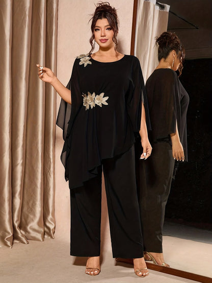 Elegant Floral Asymmetrical Co-Ord Set