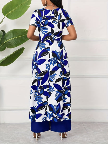 Chic Floral Zip-Front Jumpsuit – Stylish Spring & Summer Party Wear for Women