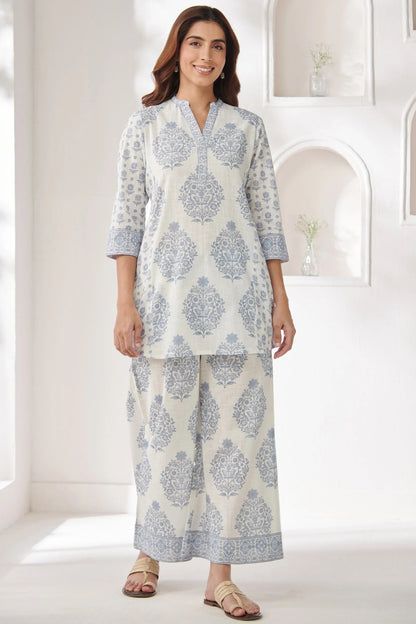 Women's Elegant Kurta Palazzo Co-Ord Set
