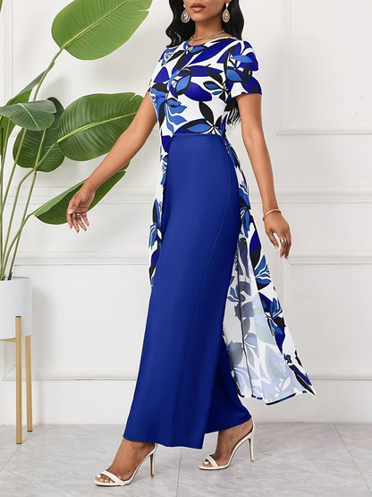 Chic Floral Zip-Front Jumpsuit – Stylish Spring & Summer Party Wear for Women