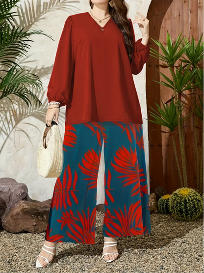Floral Breeze Wide-Leg Set