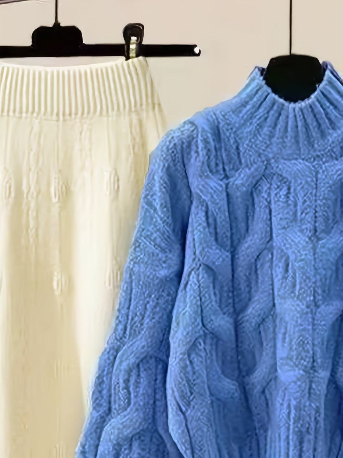 Elegant Sweater & Skirt Two-Piece Set