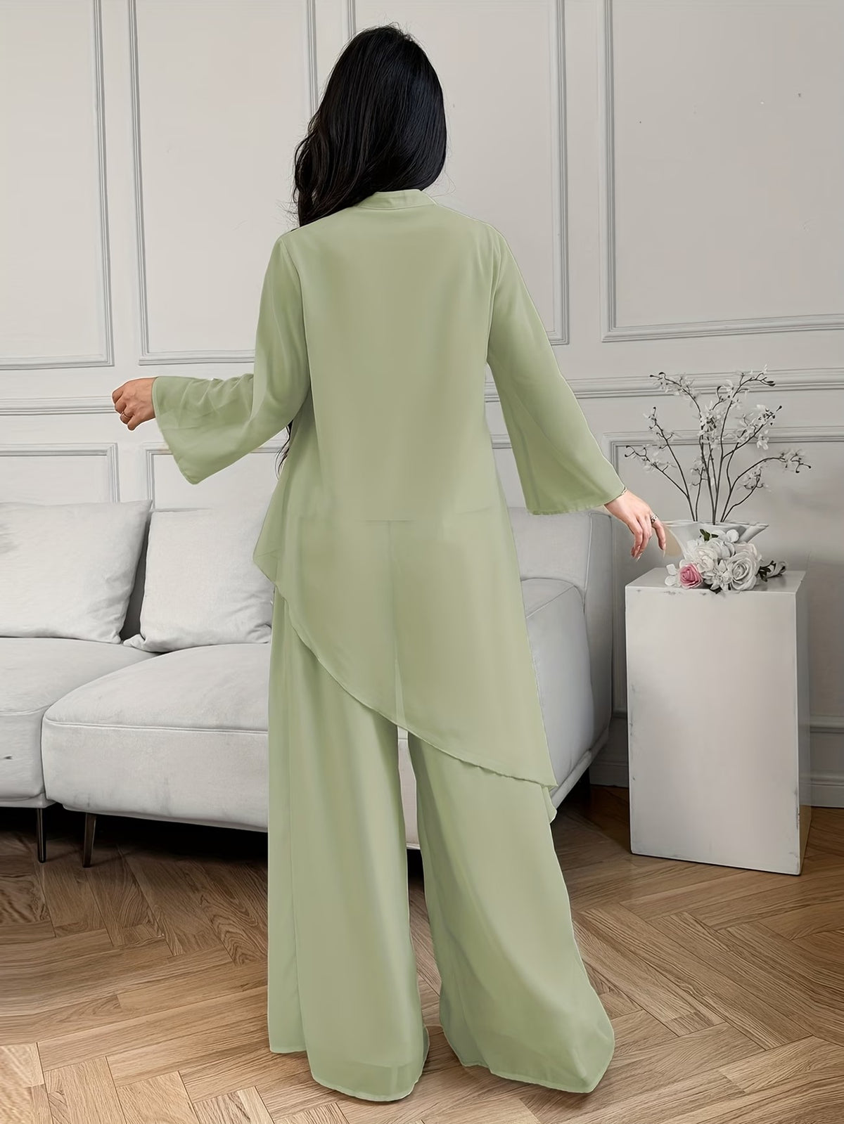 PearlMist Chiffon Outfit