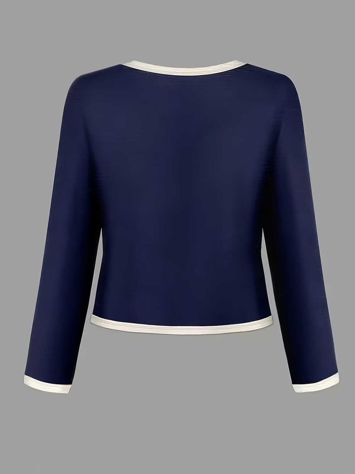 Elegant Solid Color Cardigan with Printed Flared Skirt – Stylish Two-Piece Women’s Fashion Set