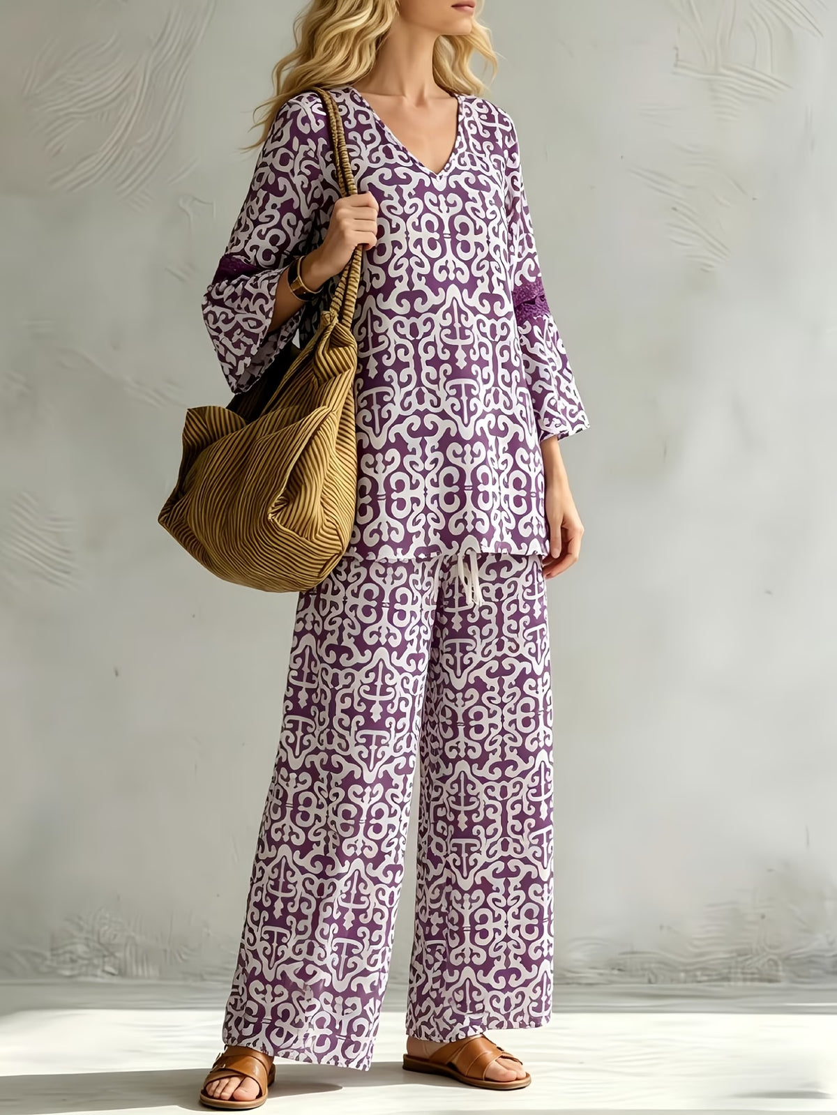 Geometric Luxe Lounge Co-Ord Set