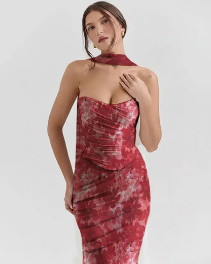 Elegant Draped Bodycon Co-Ord Set 💖