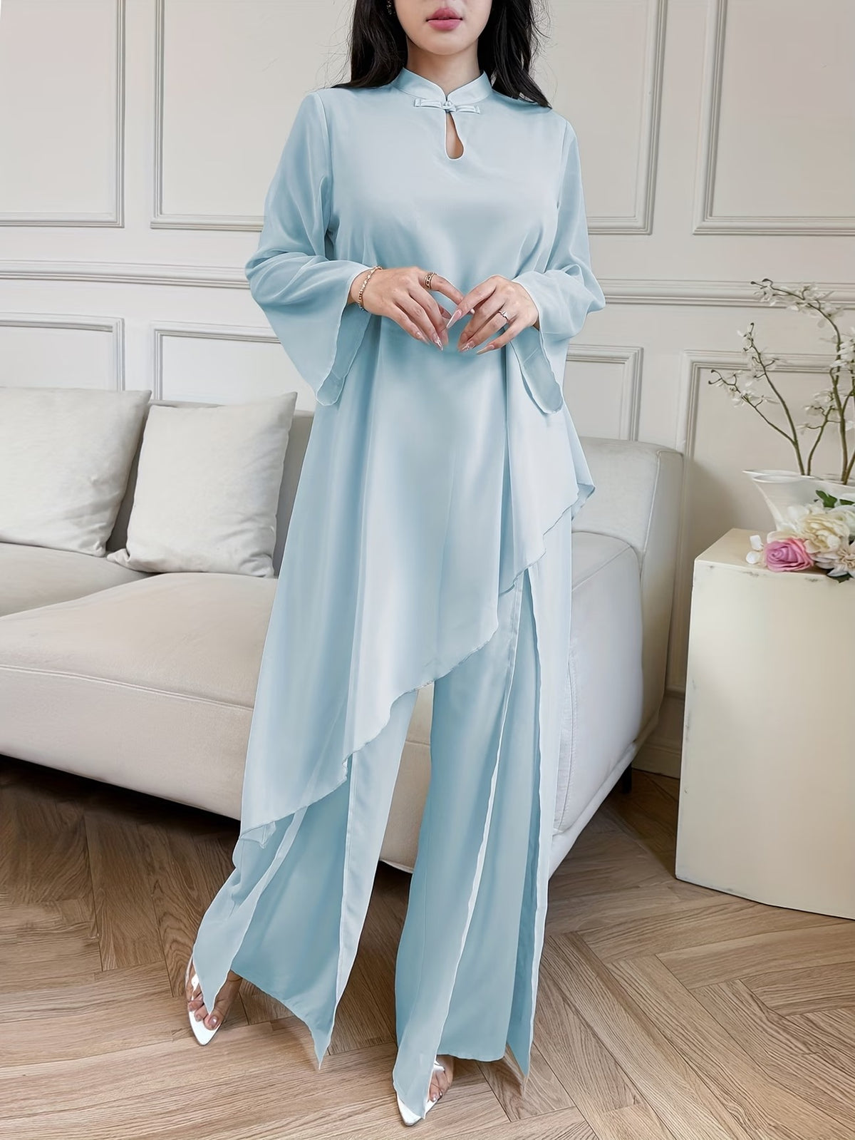 PearlMist Chiffon Outfit