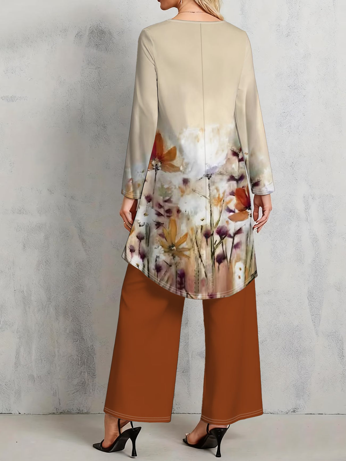Floral Elegance Long Sleeve Co-Ord Set