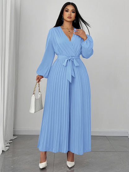 Plus Size Deep V-Neck Jumpsuit for Women
