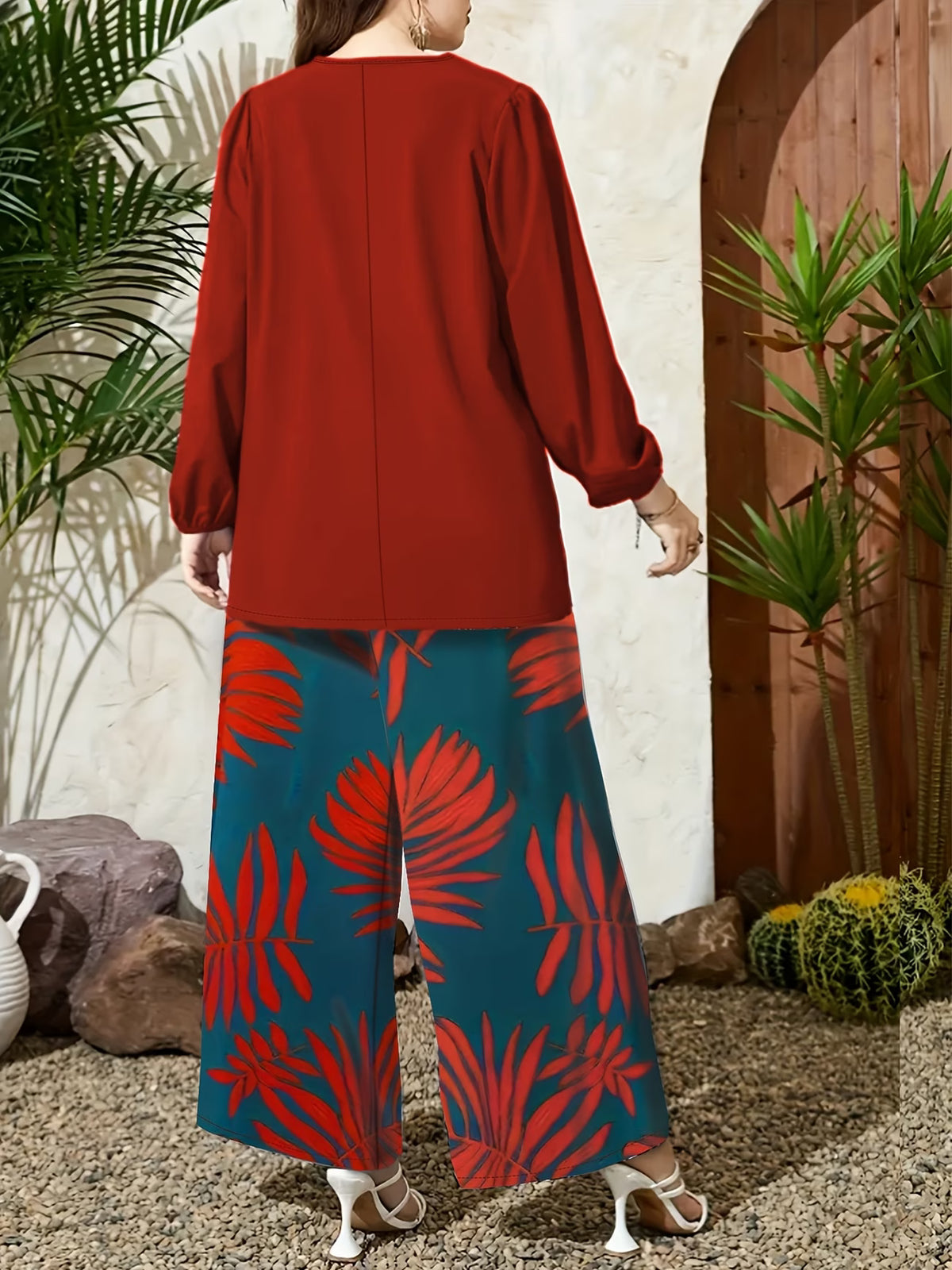 Floral Breeze Wide-Leg Set