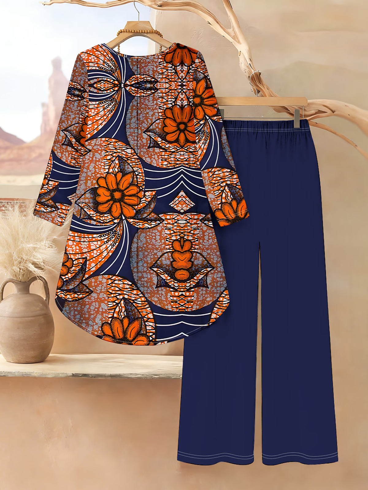 Floral Elegance Long Sleeve Co-Ord Set