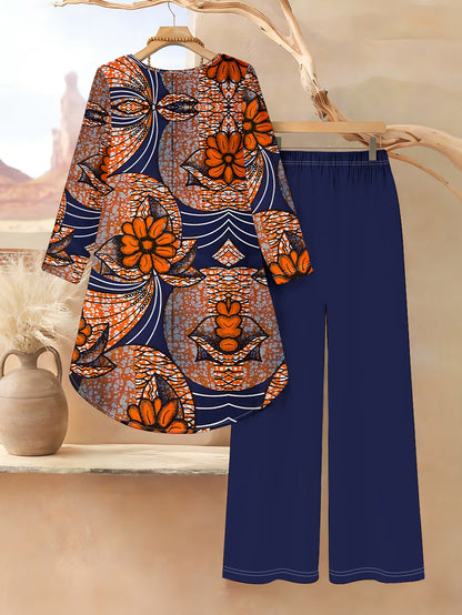 Floral Elegance Long Sleeve Co-Ord Set