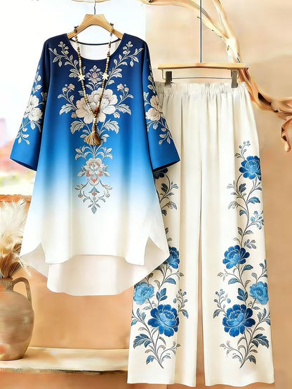 Retro Geometric Plus Size Co-Ord Set