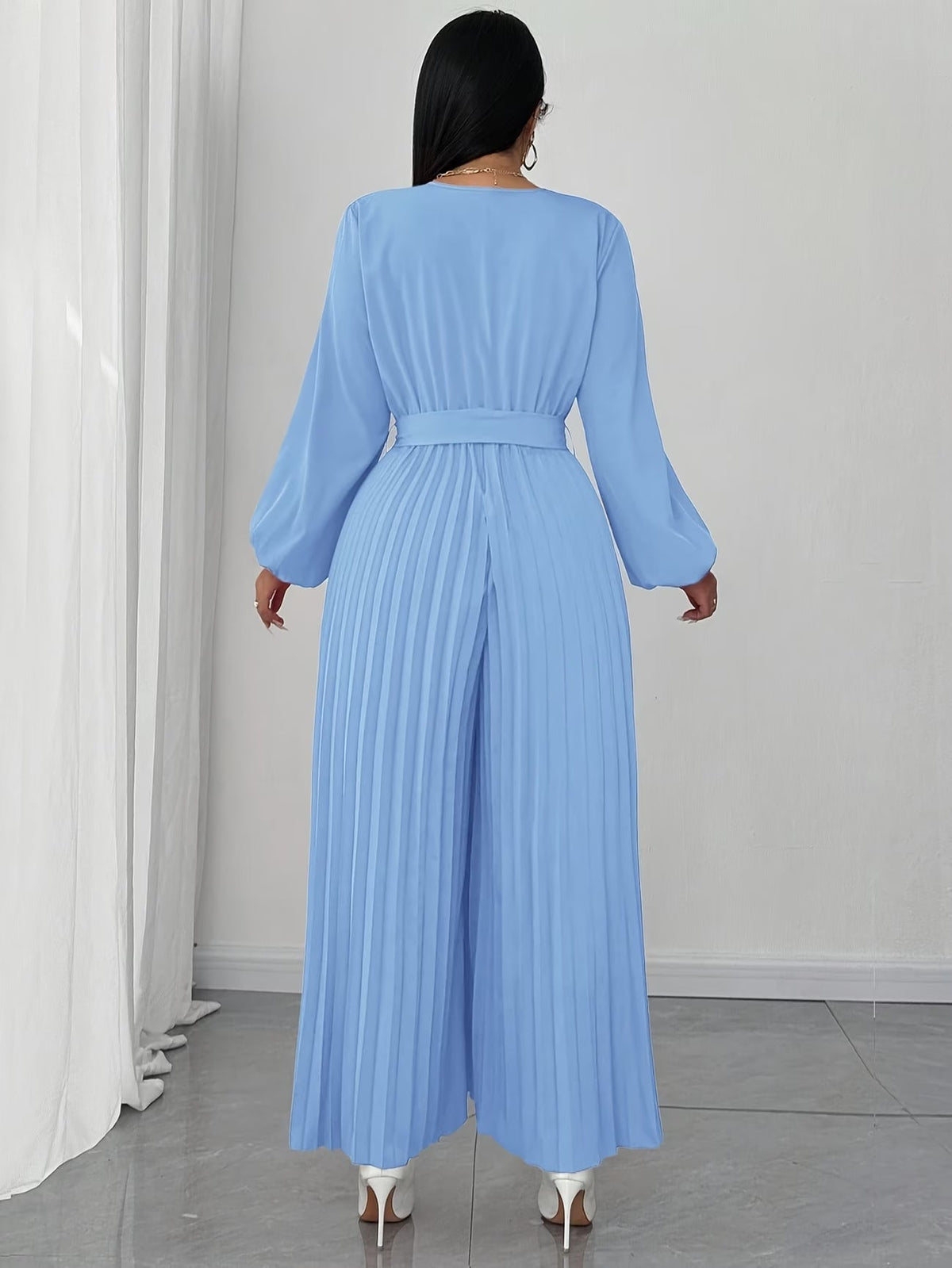 Plus Size Deep V-Neck Jumpsuit for Women