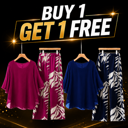 Buy 1 Get 1 Free | Chic Elegant Women's Contrast Pants Set