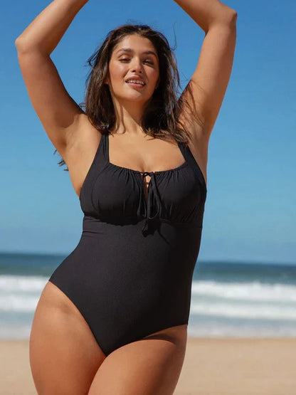Curve-Flattering Retro Stripe Swimsuit  Bikini - High Waisted Set