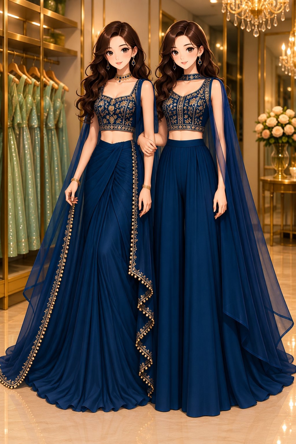 Women’s Embroidered Lehenga Choli with Dupatta Set