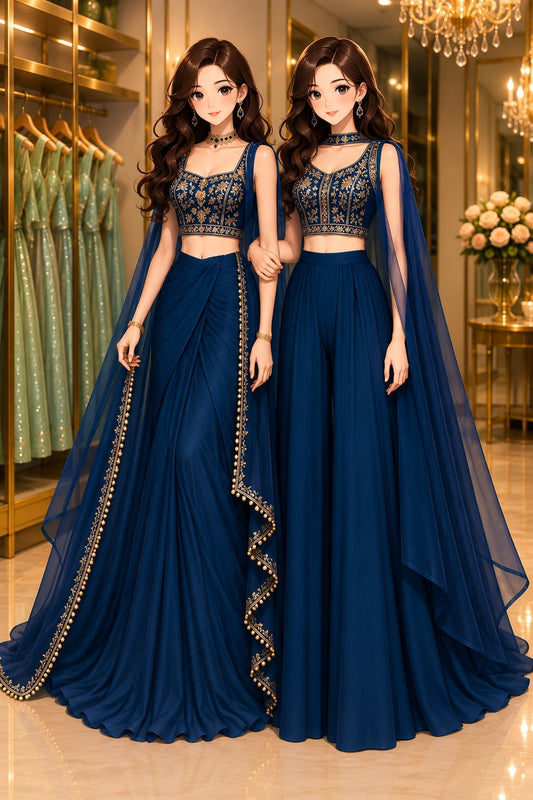 Women’s Embroidered Lehenga Choli with Dupatta Set