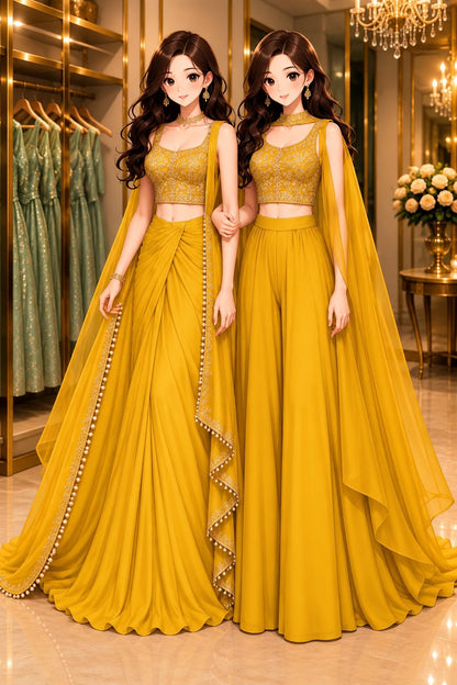 Women’s Embroidered Lehenga Choli with Dupatta Set