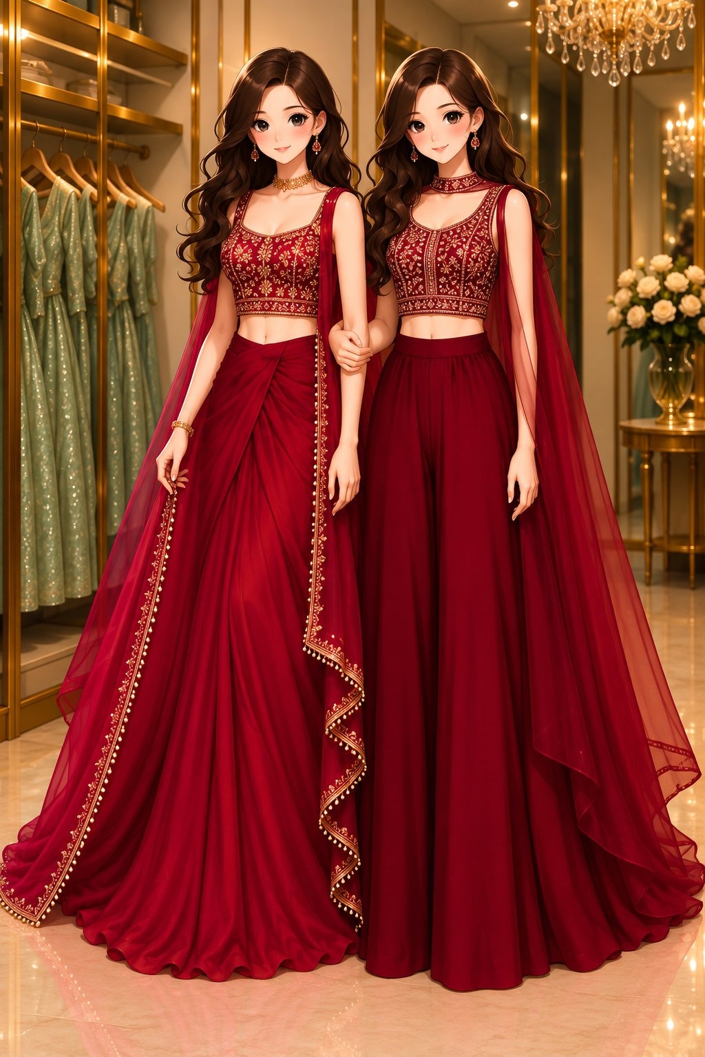 Women’s Embroidered Lehenga Choli with Dupatta Set