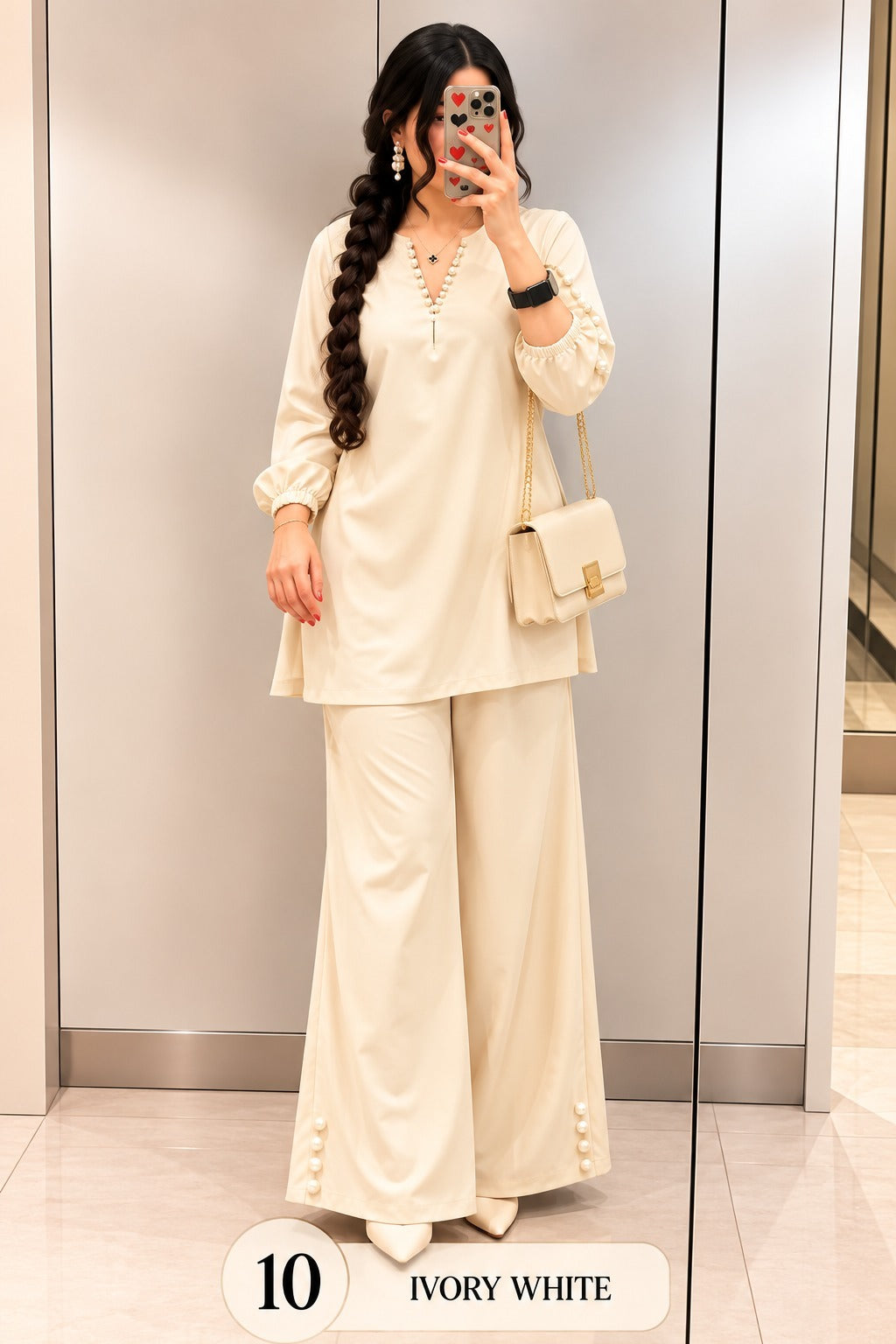 Women’s Solid Top & Wide-Leg Pants Set
