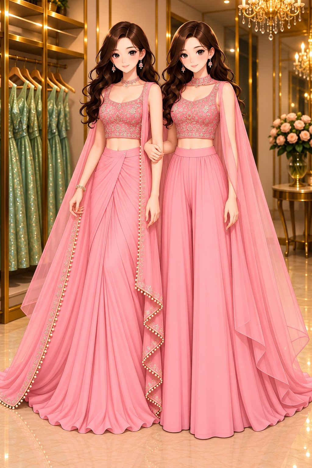 Women’s Embroidered Lehenga Choli with Dupatta Set