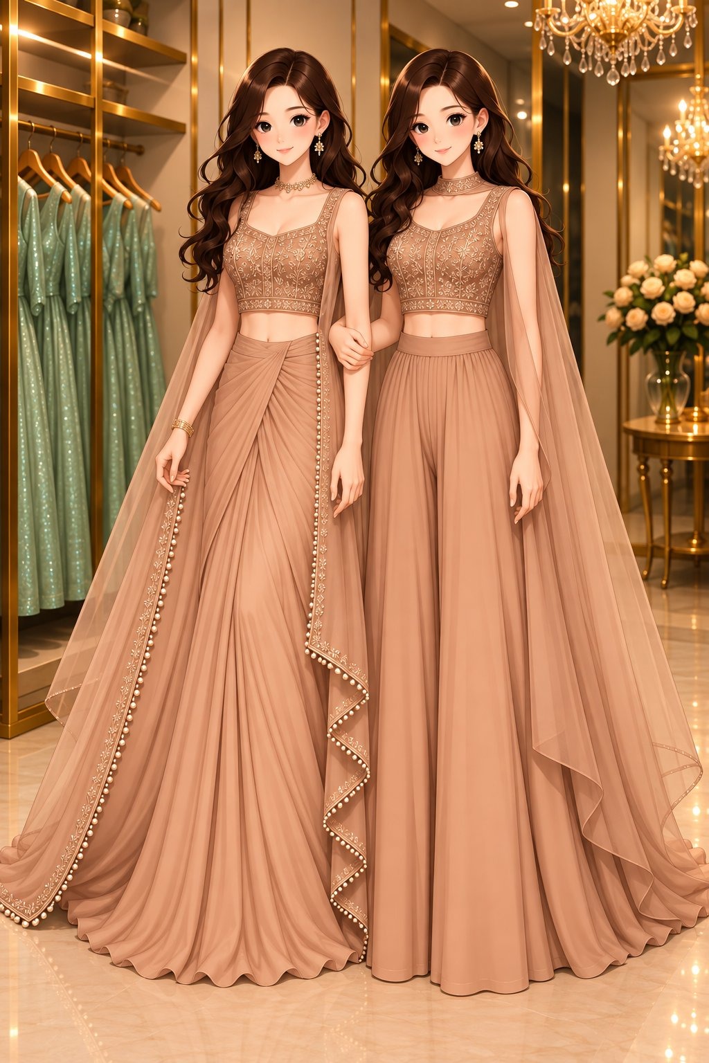Women’s Embroidered Lehenga Choli with Dupatta Set
