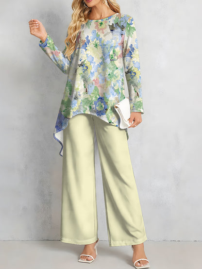 Floral Elegance Long Sleeve Co-Ord Set