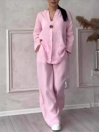 European Luxe Wide-Leg Co-Ord Set