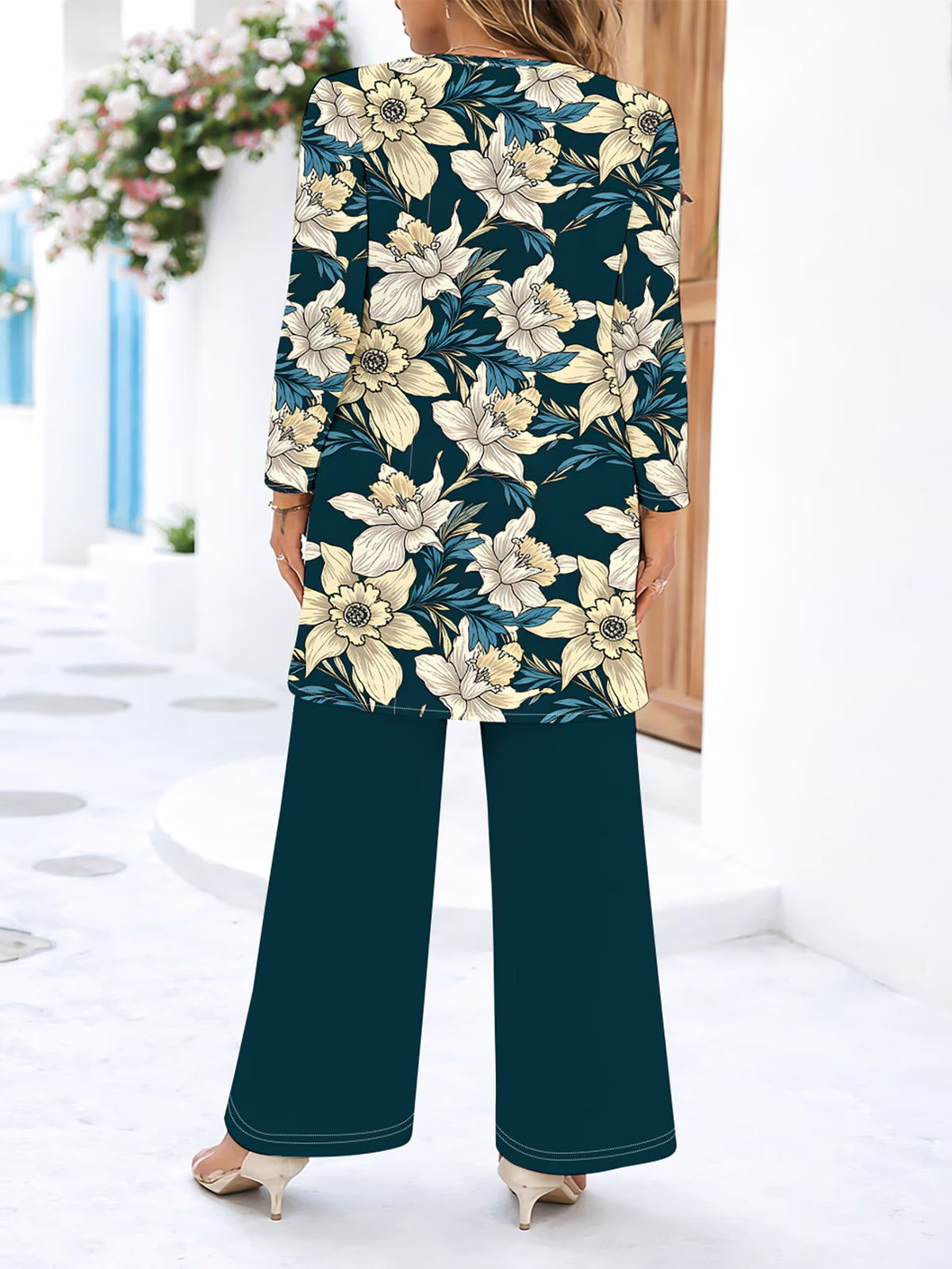 Floral Elegance Long Sleeve Co-Ord Set