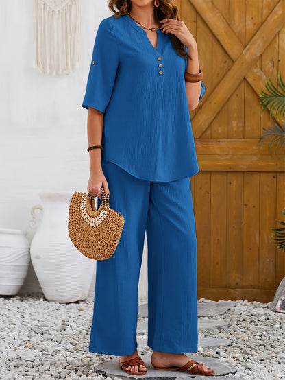 Elegant Wide-Leg Co-Ord Set