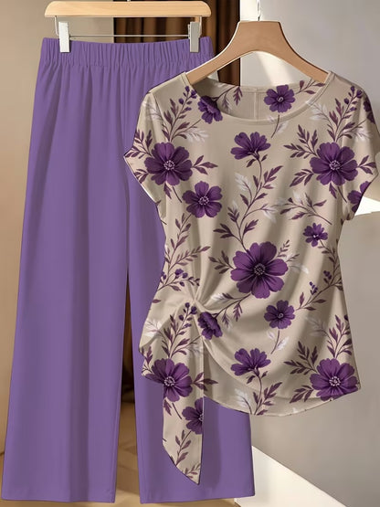 BowBelle Printed Two-Piece Set