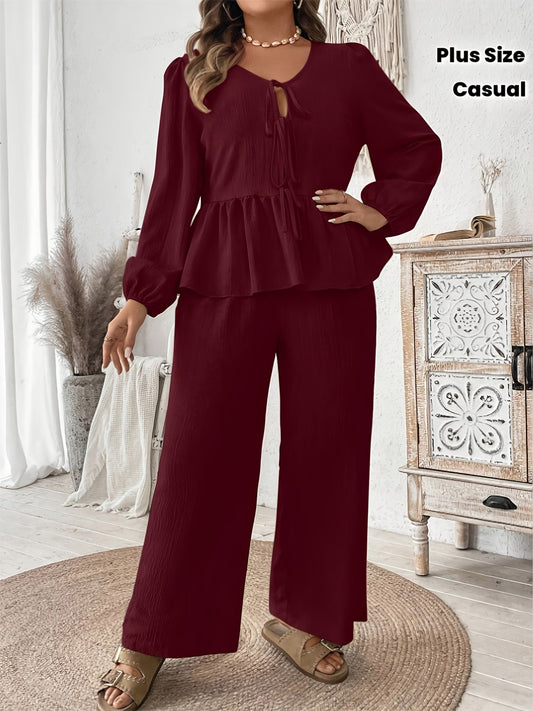Elegant Floral Ruffle Co-Ord Set