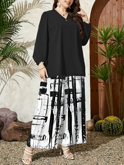 Floral Breeze Wide-Leg Set