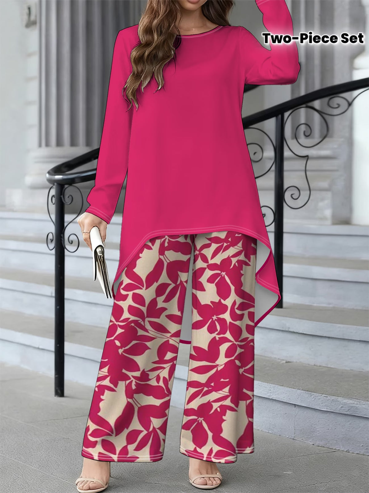 Floral Elegance Long Sleeve Co-Ord Set