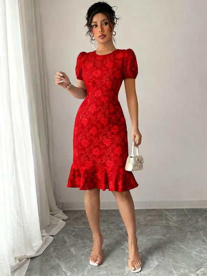 Women’s Summer Floral Bodycon Party Dress