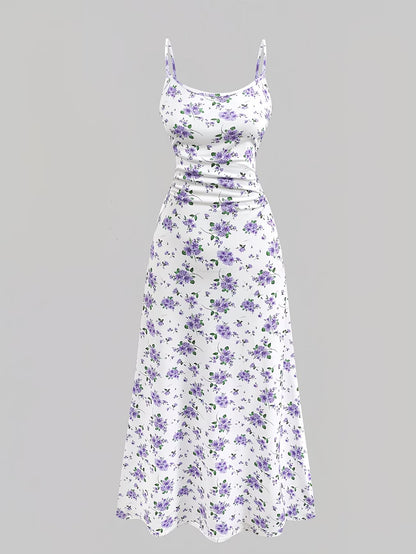 Women's Floral Halter Dress & Cardigan Set