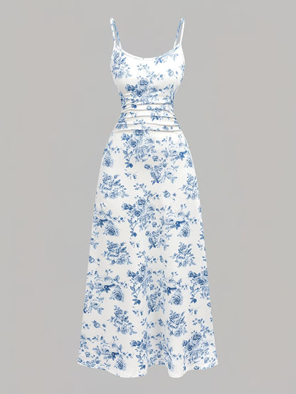 Women's Floral Halter Dress & Cardigan Set